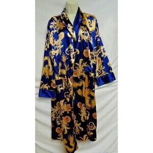 Royal Blue Robe with Gold Dragons 46" Chest (No Size Tag) Please Read